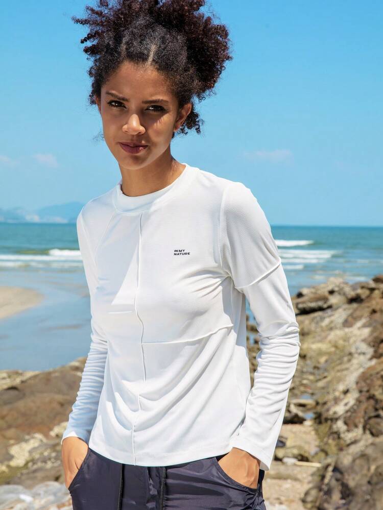 In My Nature Letter Graphic Outdoor Tee - White - View 3