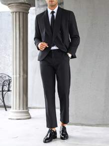 Manfinity Mode Men Double Breasted Blazer & Suit Pants