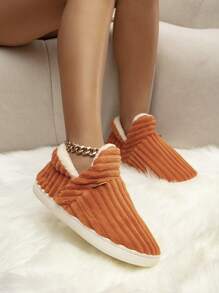 Couple's Warm Closed Toe Slippers For Autumn/Winter