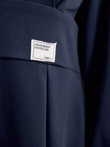 Mulvari Vestido De Mujer Con Cuello Vuelto Y Manga Farol De Talla Grande