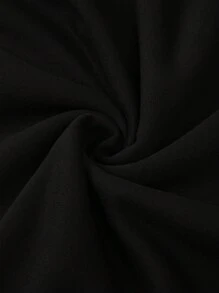 Men Letter Graphic Hoodie - Black - View 6