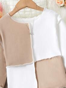 Teen Girl Two Tone Tee & Flap Pocket Pants - Multicolor - View 4