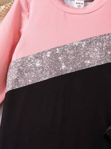 SHEIN Young Girl Color-Block Dress - Multicolor - View 5