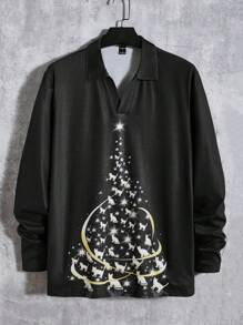 Manfinity Homme Men Cat Print Polo Shirt - Black - View 1