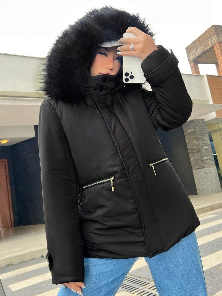 Kurzer Parka-mantel Für Damen