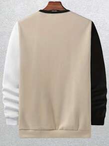Manfinity Homme Men Plus Color Block Thermal Lined Sweatshirt - Multicolor - View 2