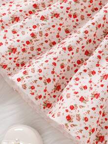 Baby Girl Ditsy Floral Print 2 In 1 Dress - Multicolor - View 7