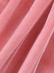 絲絨連身裙 - 粉色 - 查看 6