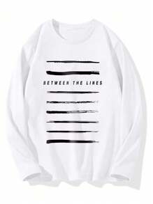 Men Letter Graphic Tee - White - View 3