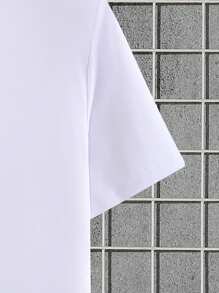 Manfinity Dauomo Camiseta Cómica Con Diseño De Emoji Para Hombres - Blanco - Ver 3