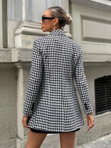 SHEIN Cottnline 女士西服外套 - 黑與白 - 查看 2