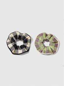 SHEIN 1pc Plaid Hair Scrunchie - Random Freebie Item