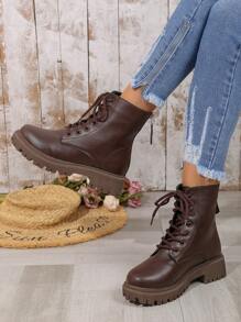 Của phụ nữ Giày ống Ankle Và Giày bốt ngắn - màu nâu - Xem 1