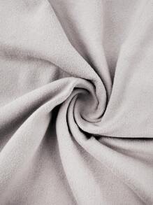 SHEIN Unity 字母圖案前繫帶背心上衣 - 卡其色 - 查看 4