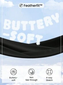 GLOWMODE بنطلون مع جيب وتنورة معلقة بخصر يتجاوز الركبة Featherfit™ 24 بوصة - الأسود - مشاهدة 6