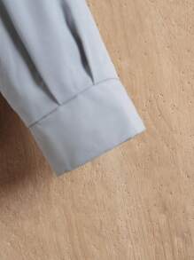 SHEIN Adolescent Garçon 1 pièce Manteau À Capuche À Applique Lettre À Ourlet Duveteux