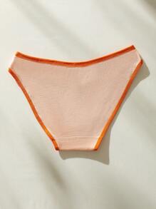 CoupledUp 5 piezas Calzoncillos unido en contraste tejido de canalé - Multicolor - Ver 5