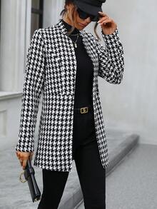 SHEIN Frenchy Tela De Lana Para Mujeres - Blanco y Negro - Ver 7