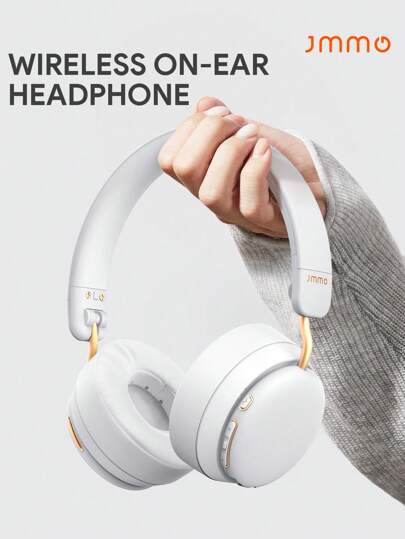 JMMO 无线耳机，蓝牙耳机 3.5 毫米音频，电池寿命长达 20 小时，配备 40 毫米驱动器，适用于旅行办公手机电脑、节日礼物可折叠圣诞礼物，秋冬必备品