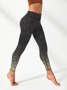 Core Rhythm Apretado De Deporte Estampado Completo De Longitud Completa Para Mujeres - Multicolor - Ver 4