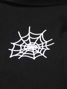 SHEIN Chàng trai trẻ Đồ họa Chữ cái Tay áo tương phản Áo Hoodie & Quần thể thao - Đỏ - Xem 6