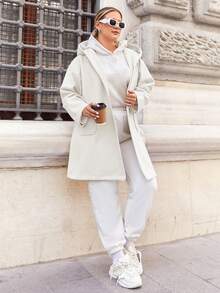 RueChic Tela De Lana De Gran Tamaño - Blanco - Ver 4