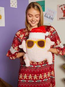 FRIENDS X SHEIN 3d Almohada pavo en forma de Navidad