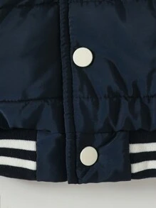 Baby Boys' Fall/winter Baseball Jacket With Cute Bear Applique - Multicolor - View 4