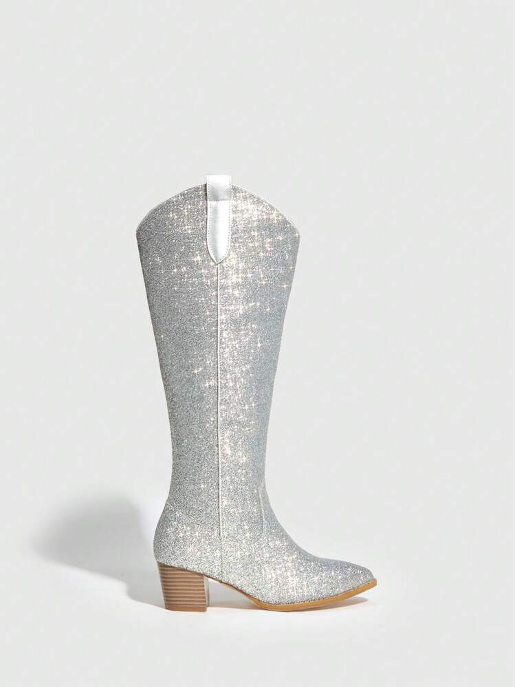 CUCCOO SZL Women Shoes Fashionable Casual Boots For Outdoor Wear Valentine's Day Vacation Shoes Summer - Silver - View 3