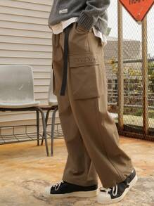 DAZY Men's Back To School Cargo Cargo Pants Men Joggers - Brown - View 2