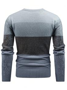 Manfinity Homme Nam Khối màu Áo len - Màu Lilac Tím - Xem 2