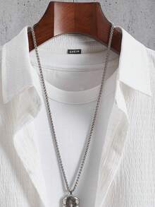 Manfinity Homme 男裝襯衫 - 白色 - 查看 3