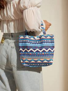 SHEIN VCAY Họa tiết Hình học Của phụ nữ Túi đeo vai - Nhiều màu - Xem 2