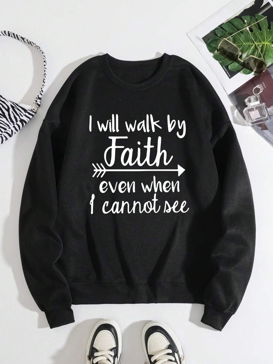 SHEIN Unity 大碼卫衣 - 黑色 - 查看 1