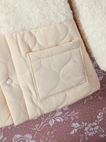 男嬰雙口袋連帽絨毛外套