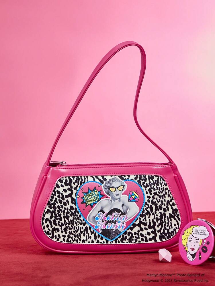 Leopard & Figure Pattern Women's Shoulder Bag