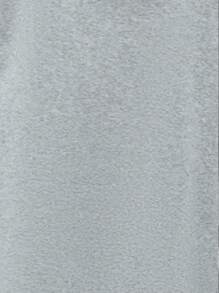 SHEIN LUNE Abrigo con capucha con cremallera bajo con abertura - Gris Claro - Ver 7