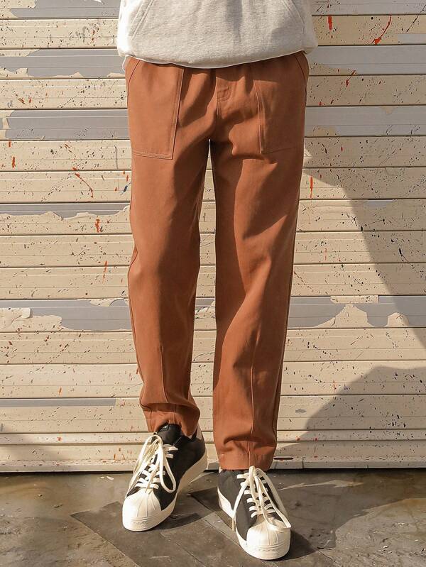 DAZY Men's Slant Pocket Trousers