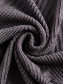 SHEIN BASICS Contrast Trim Ribbed Knit Tank Top