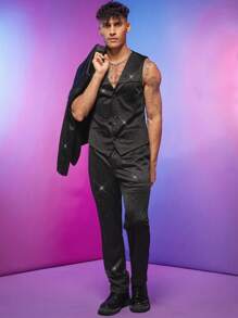 FeverCity 男士西裝領西裝外套&西裝褲&馬甲 - 彩色 - 查看 5