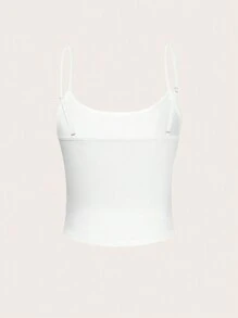 SHEIN Unity Slogan Graphic Cami Top - White - View 2