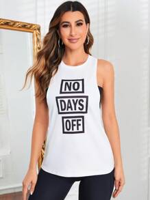 SHEIN Daily&Casual Letter Graphic Sports Tank Top