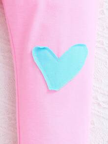 SHEIN 女小童獨角獸&字母圖案運動衫&緊身打底褲