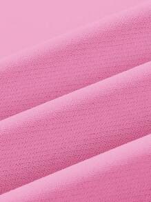 ROMWE MEN Street Life Men Star Patterned Drawstring Long Sleeve Hoodie - Pink - View 4