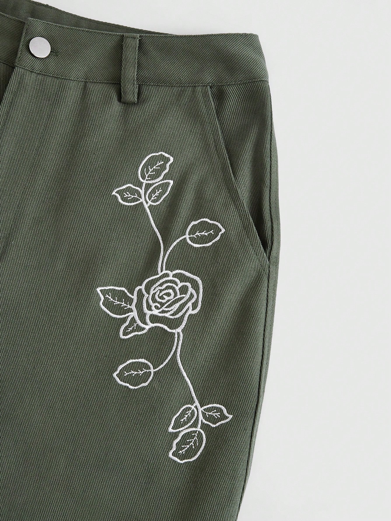 Our Fairycore Floral Embroidery Flap Pocket Side Cargo Pants is 