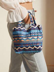 SHEIN VCAY Họa tiết Hình học Của phụ nữ Túi đeo vai - Nhiều màu - Xem 5