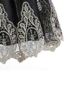 SHEIN Chica preadolescente Vestido de fiesta de malla con bordado