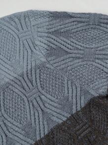 Manfinity Homme Nam Khối màu Áo len - Màu Lilac Tím - Xem 5