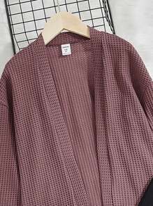 SHEIN 女大童開門襟外套&腰帶繞頸連體褲 - 粉色 - 查看 4
