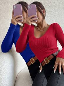 SHEIN Frenchy 女士毛衣多款選擇 - 彩色 - 查看 1